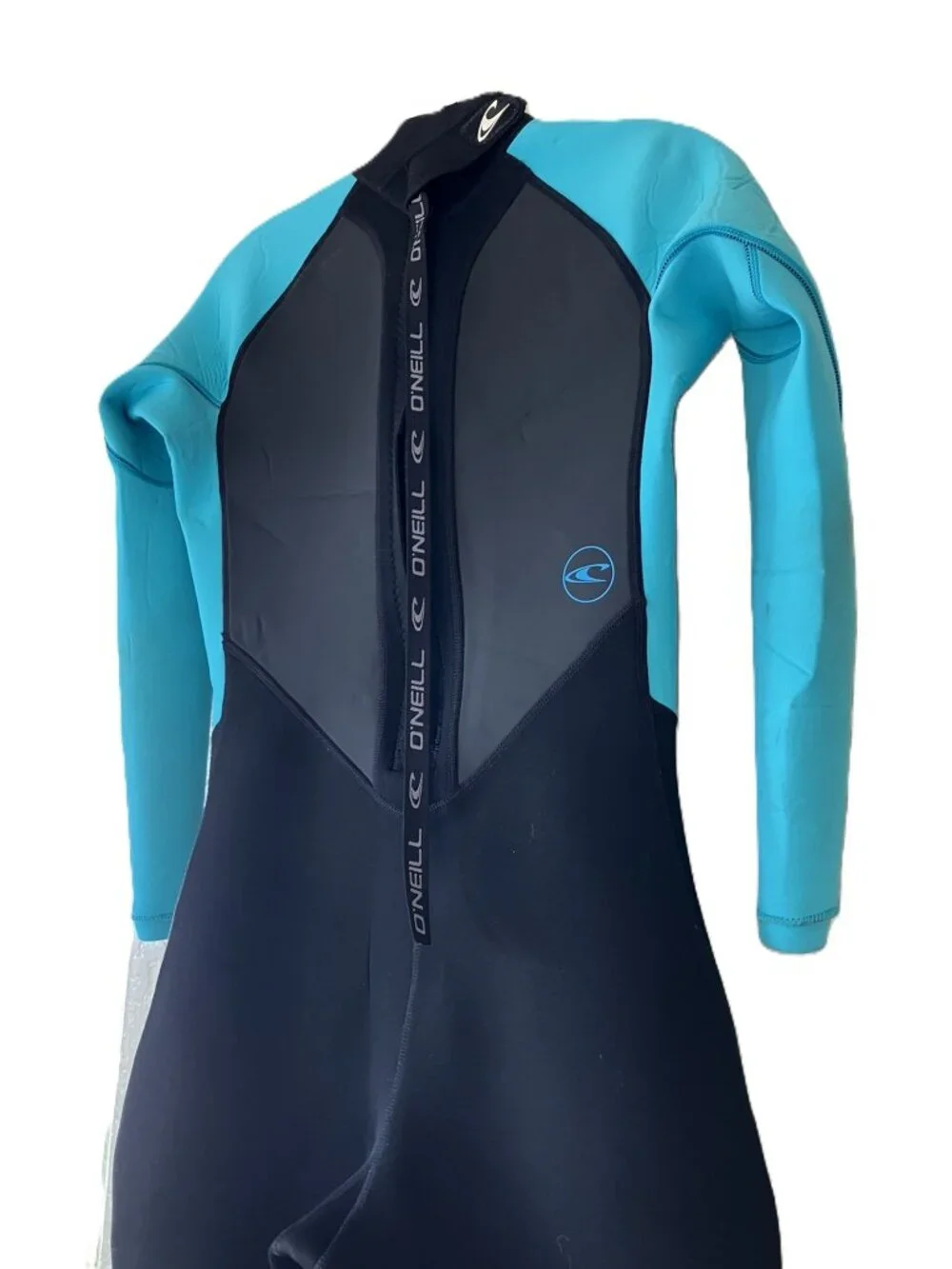 O’Neill Women’s Reactor-2 3/2mm Back Zip Full Wetsuit Size 10 Black Aqua